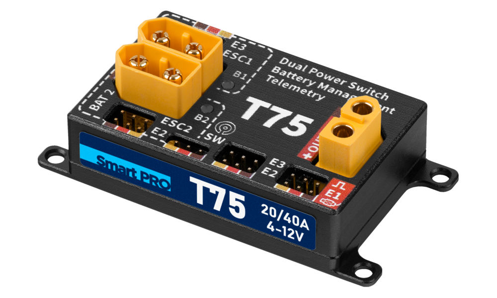 KAVAN Smart PRO T75 prepínač dvoch akumulátorov s expandérom telemetrie