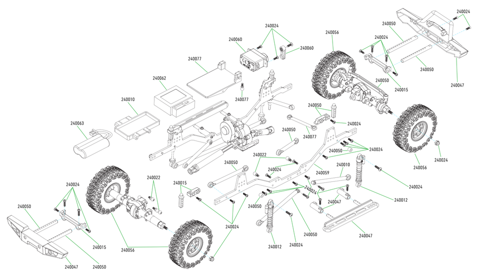 GRE-18 - Exploded chassis